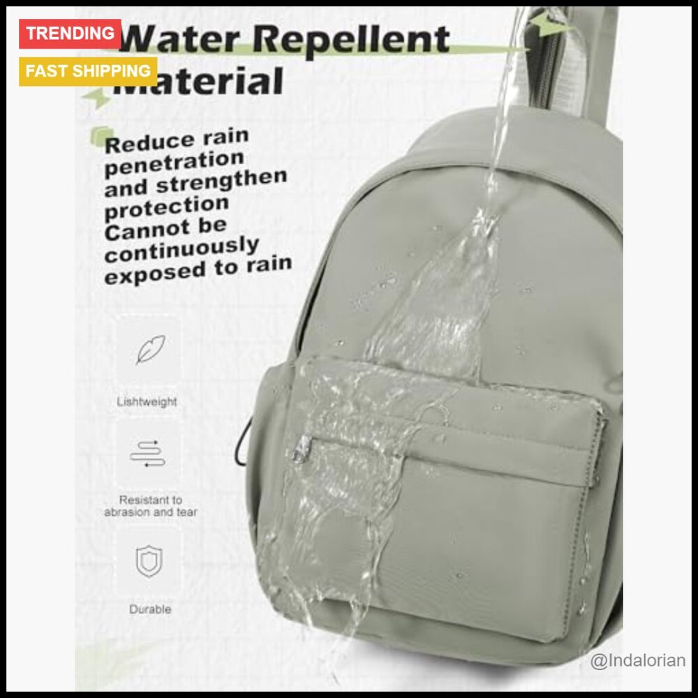 Lightweight Nylon Sling Backpack Adjustable Cross… - image 7